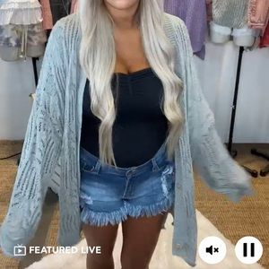 POL open weave button up cardigan. Medium. NWOT.